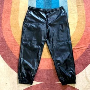 A new day pleather joggers